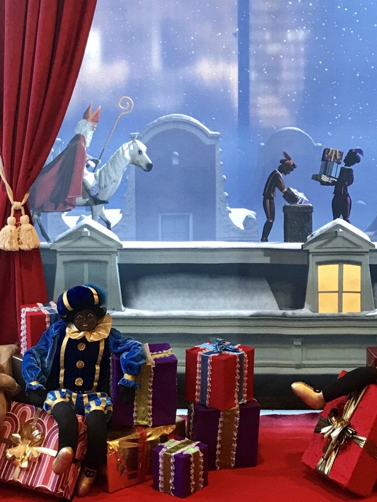 Sinterklaasdecoratie etalagedoek / gordijn / stof, Diversen, Sinterklaas, Verzenden, Zo goed als nieuw