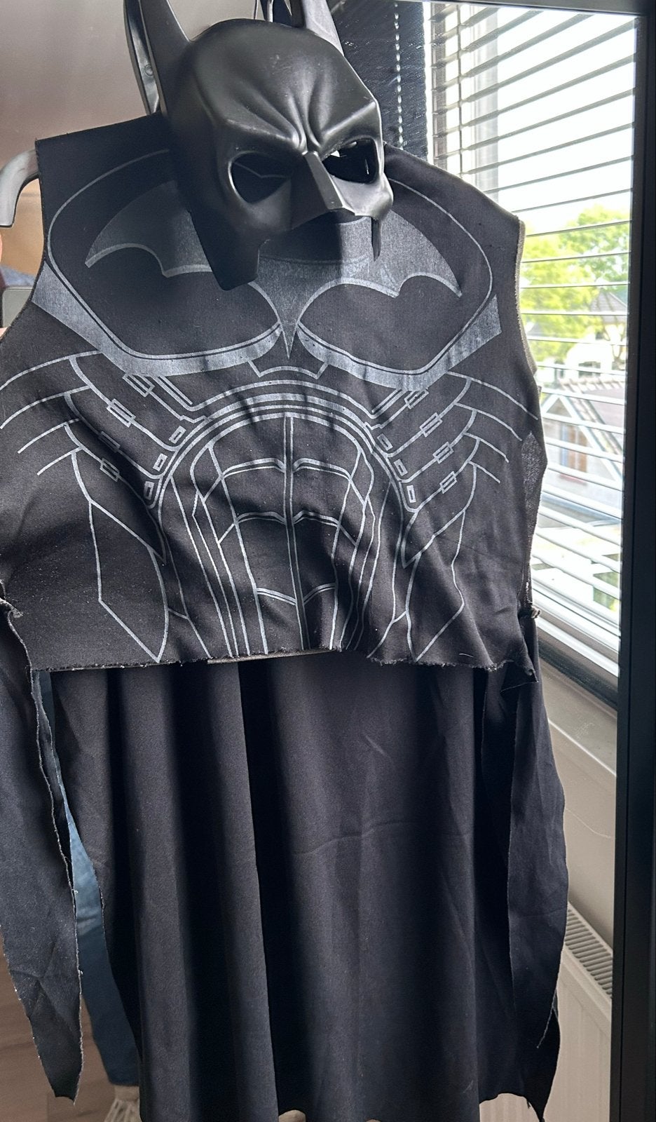 Batman kostuum met masker - Klaar voor Carnaval!, Ophalen of Verzenden, Kleding, Maat 34 (XS) of kleiner, Overige thema's