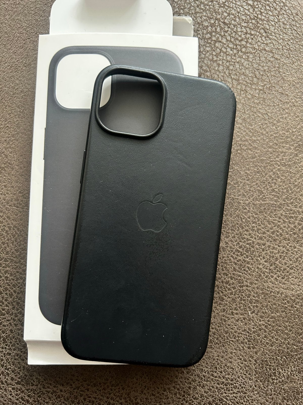 Originele Apple iPhone Leren Hoesje MagSafe Zwart, Zwart, MagSafe, Hoesje of Tasje, Ophalen of Verzenden
