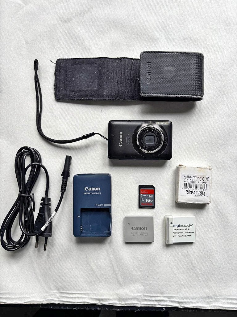Canon IXUS 120 IS Compleet • Y2K Retro TikTok Digicam, Beeldstabilisatie, Gebruikt, Accu, Canon