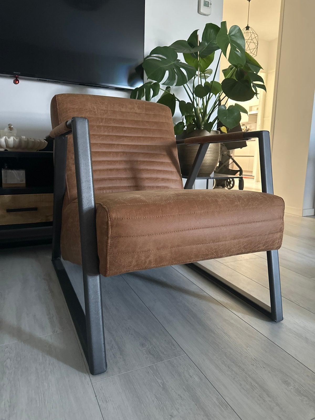Fauteuil Twenty Missouri 03 Cognac - Zo goed als nieuw, Ophalen, 75 tot 100 cm, Zo goed als nieuw, 75 tot 100 cm