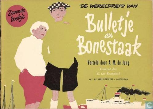 De wereldreis van Bulletje en Bonestaak zevende boekje (1955, Eén stripboek, Ophalen of Verzenden, Gelezen