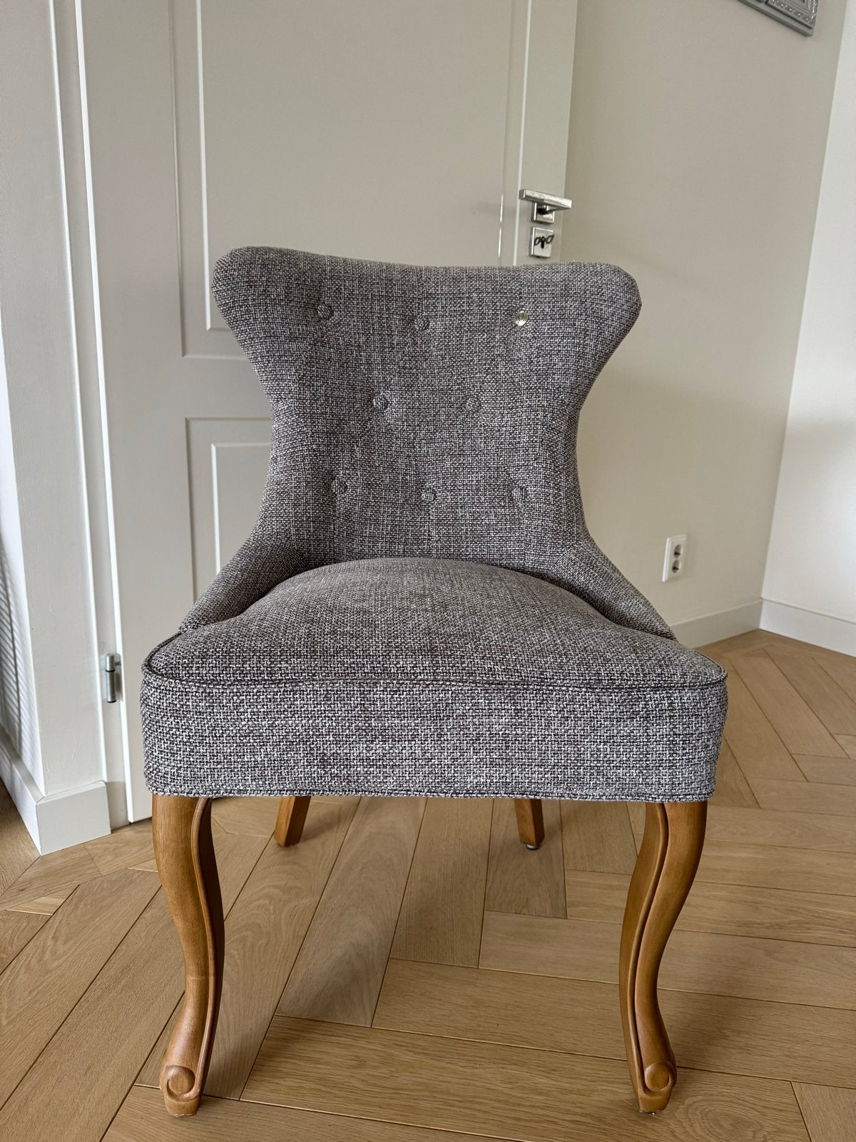 Rivièra Maison stoel George Chenille Jacquard,  Bright Taupe, Ophalen, Overige kleuren, Nieuw, Eén