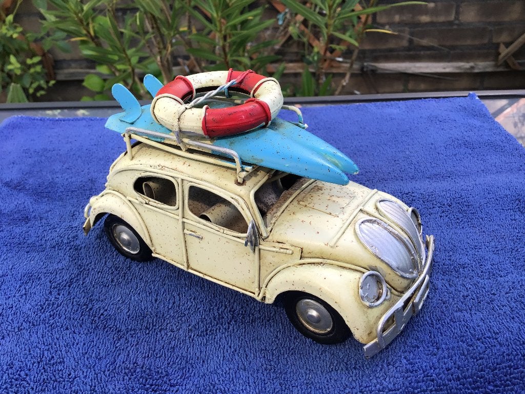 Blikken auto VW old timer “brilkever” vintage handgemaakt, Ophalen of Verzenden