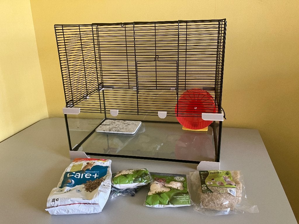 Fijne hamsterkooi muizenkooi compleet met spullen, Minder dan 60 cm, Kooi, Minder dan 75 cm, Ophalen of Verzenden