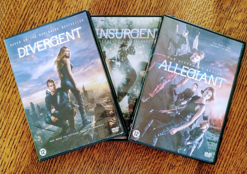 Trilogie, Divergent, Insurgent, Allegiant DVD's, Engels, Bonusmateriaal, Actiethriller, Ophalen of Verzenden