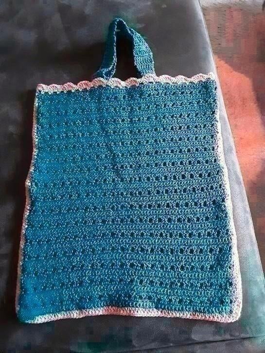Gehaakte boodschappentas, projectbag, Hobby en Vrije tijd, Ophalen of Verzenden, Nieuw