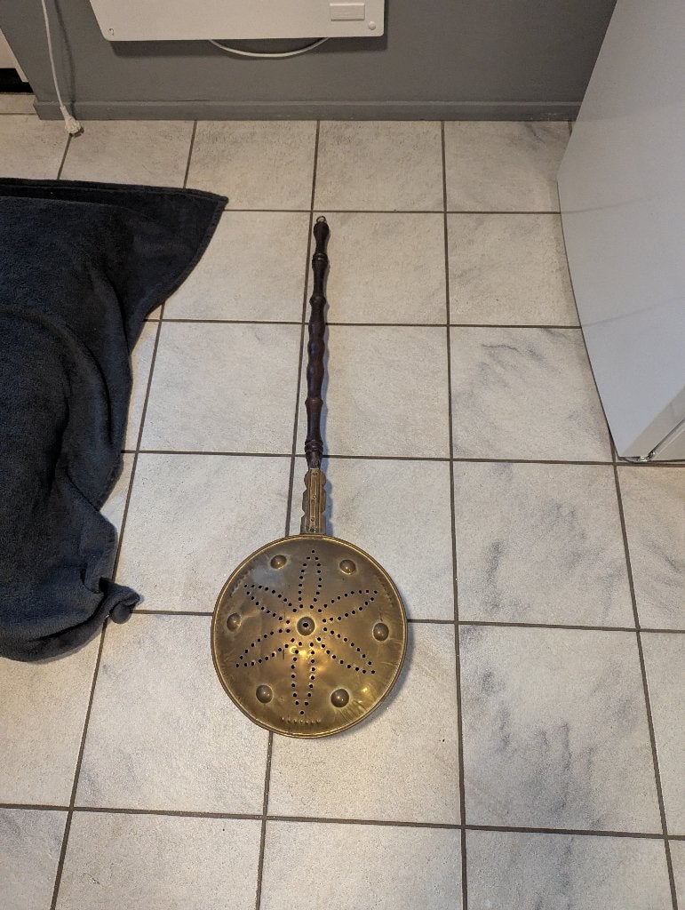 Antieke Beddenpan met Lange Steel, Antiek en Kunst, Ophalen of Verzenden