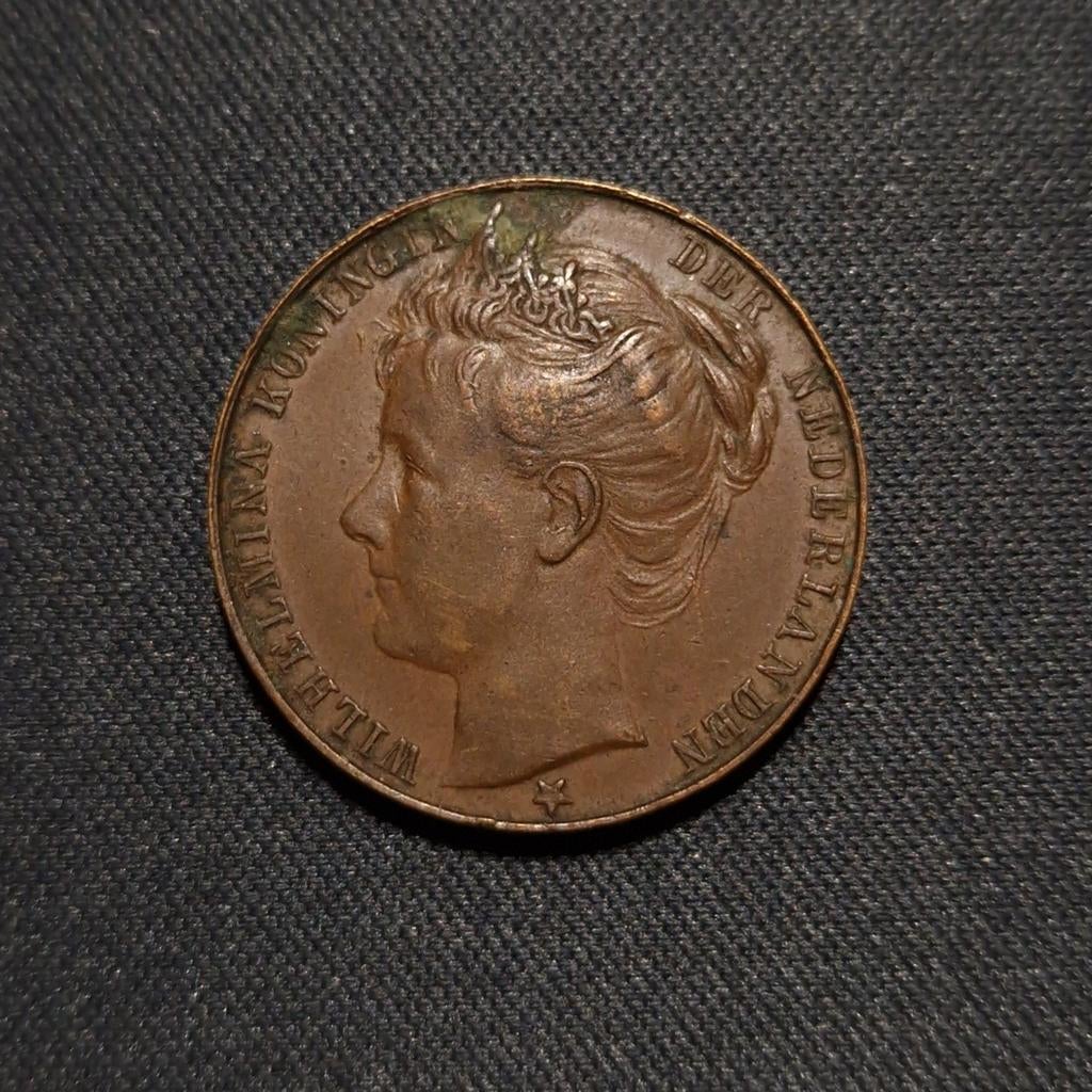 Inhuldigingspenning Wilhelmina 1898 ***verkocht***, Verzenden, Brons, Nederland