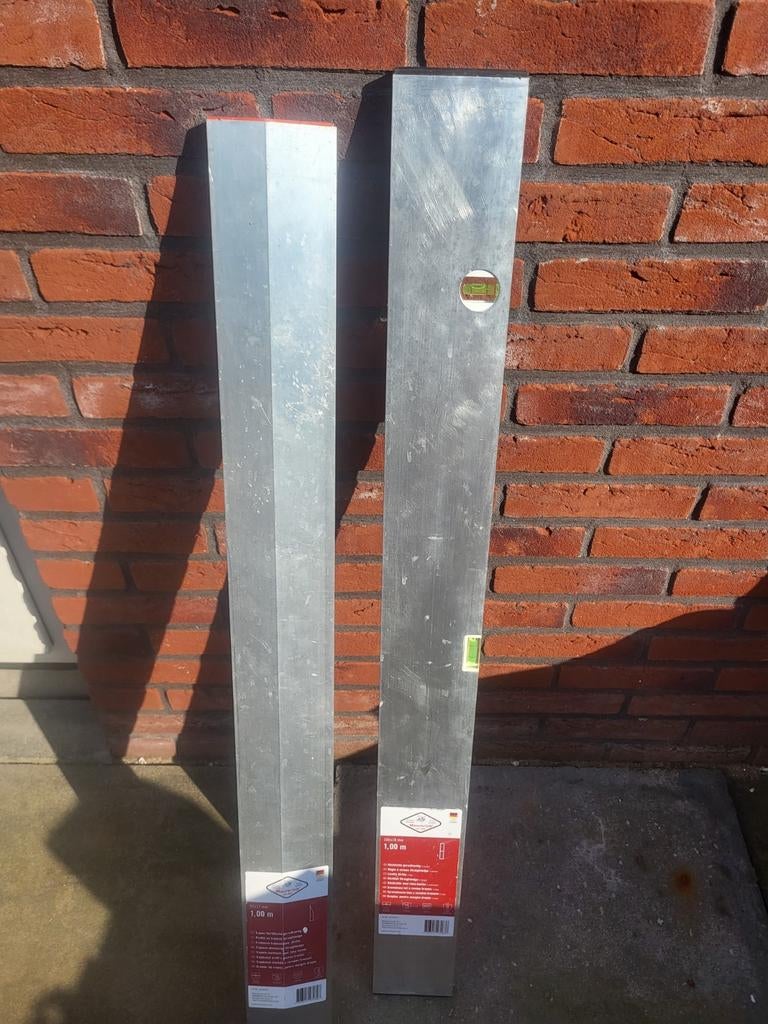 Aluminium rei lat 1.00m - voor rechte muren, Ophalen of Verzenden, Zo goed als nieuw