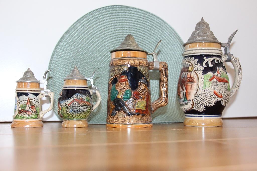 Set bierpullen met deksel, Ophalen of Verzenden, Zo goed als nieuw, Pul(len), Overige merken