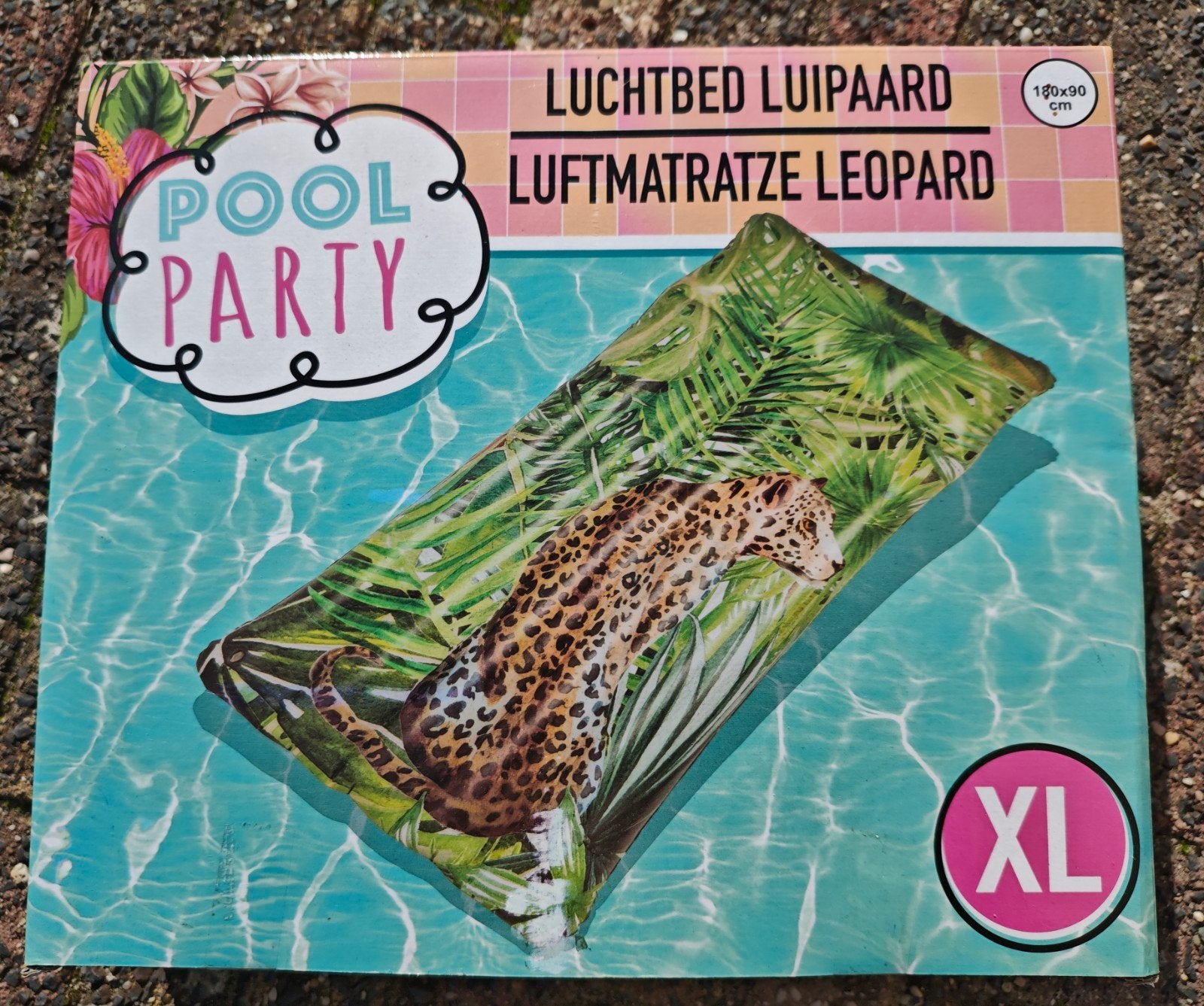 Luchtbed Luipaard Xenos Pool Party 180x90 cm Nieuw, Ophalen, Nieuw