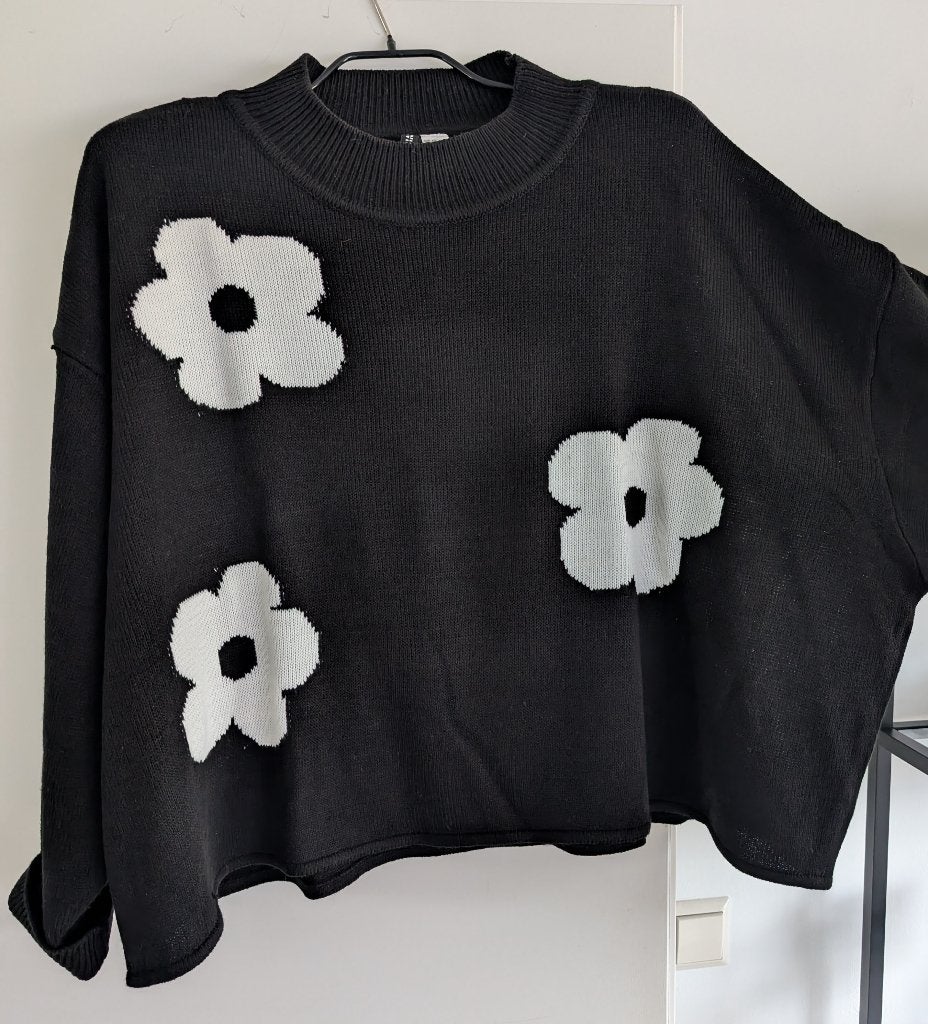 Zwarte korte trui met turtle neck., Zwart, H&M Divided, Maat 46/48 (XL) of groter, Ophalen of Verzenden
