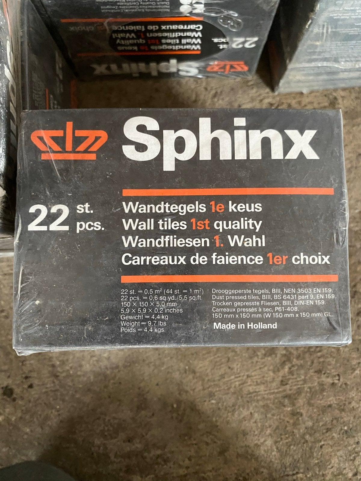 12 pakken Sphinx wandtegels 15x15 cm wit - 1e keus, Ophalen