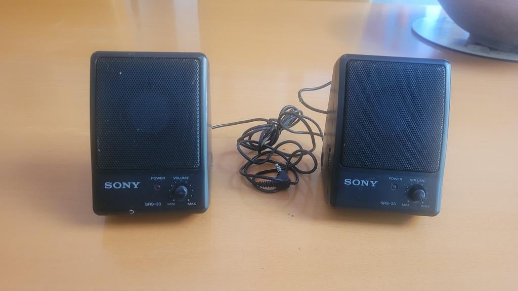 Sony SRS-33 Draagbare Stereo Speakers - Vintage Geluid, Gebruikt, Ophalen of Verzenden, Sony, Minder dan 60 watt