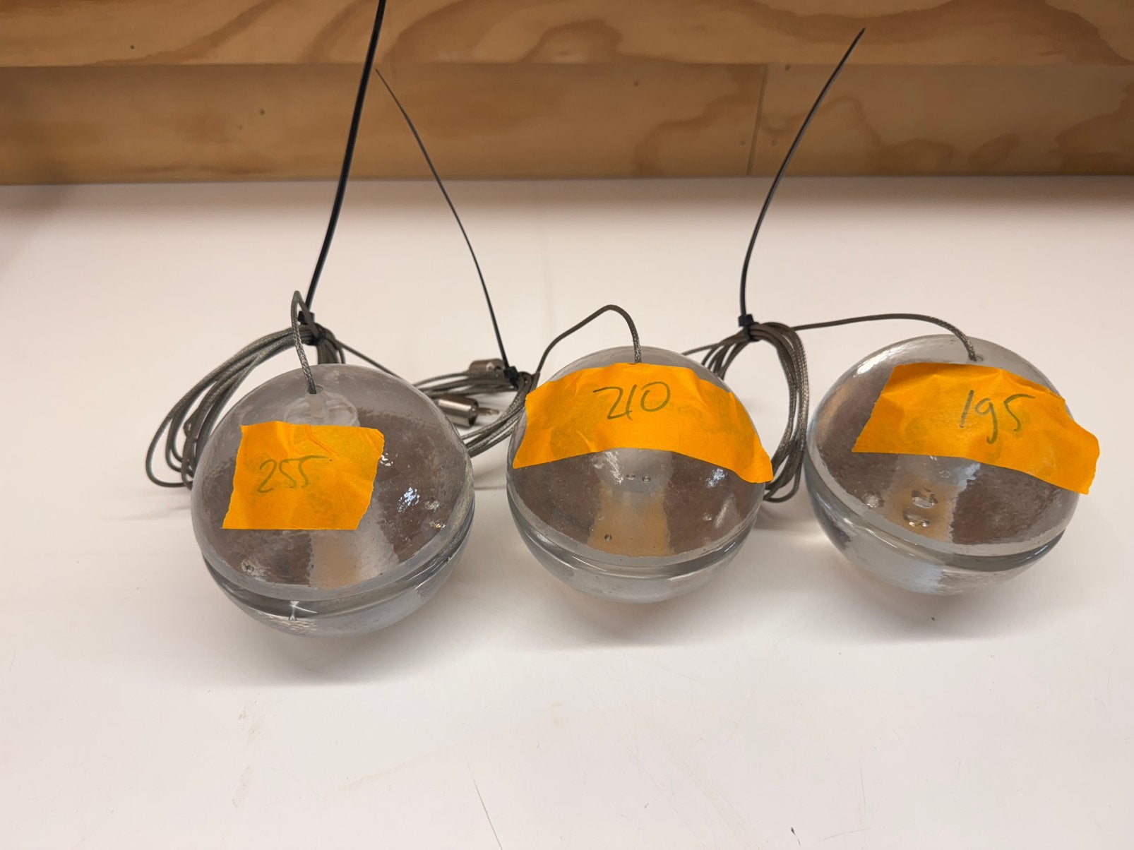 3 losse Bocci 14.3 lampen met fittingen, Overige merken, Gebruikt, Overige fittingen, Ophalen of Verzenden