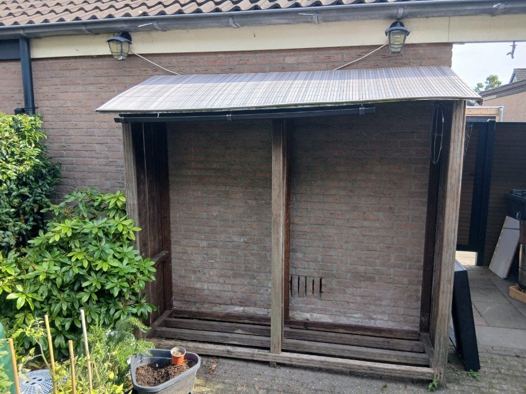 openhaard hout hok van hardhout, Tuin en Terras, Haardhout, Minder dan 3 m³, Ophalen