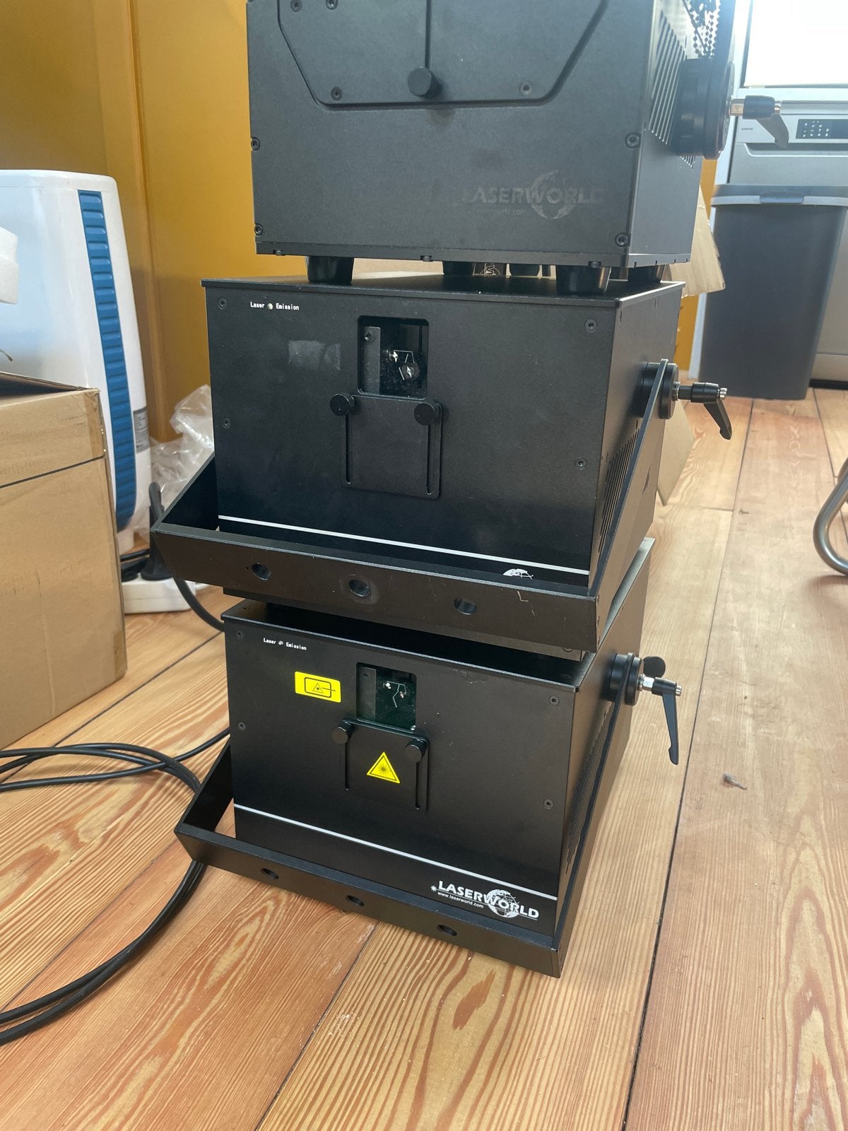 2x Laserworld CS-12.000RGB showlaser, Ophalen, Zo goed als nieuw, Laser, Kleur