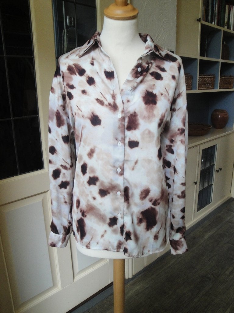 Beige/bruine blouse STRADIVARIUS maat 46, Beige, Maat 46/48 (XL) of groter, Ophalen of Verzenden, Zo goed als nieuw