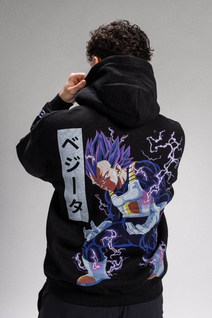 Dragon Ball Hoodie - Vegeta Ultra Ego, Kleding | Heren, Truien en Vesten, DLC Brothers, Zwart, Nieuw, Ophalen of Verzenden