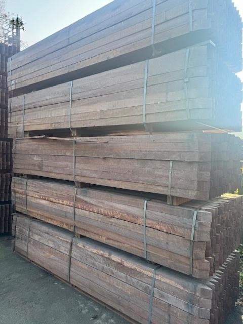 Azobe Palen, Tuin en Terras, Palen, Balken en Planken, Nieuw, Palen, 250 cm of meer, Hardhout, Ophalen