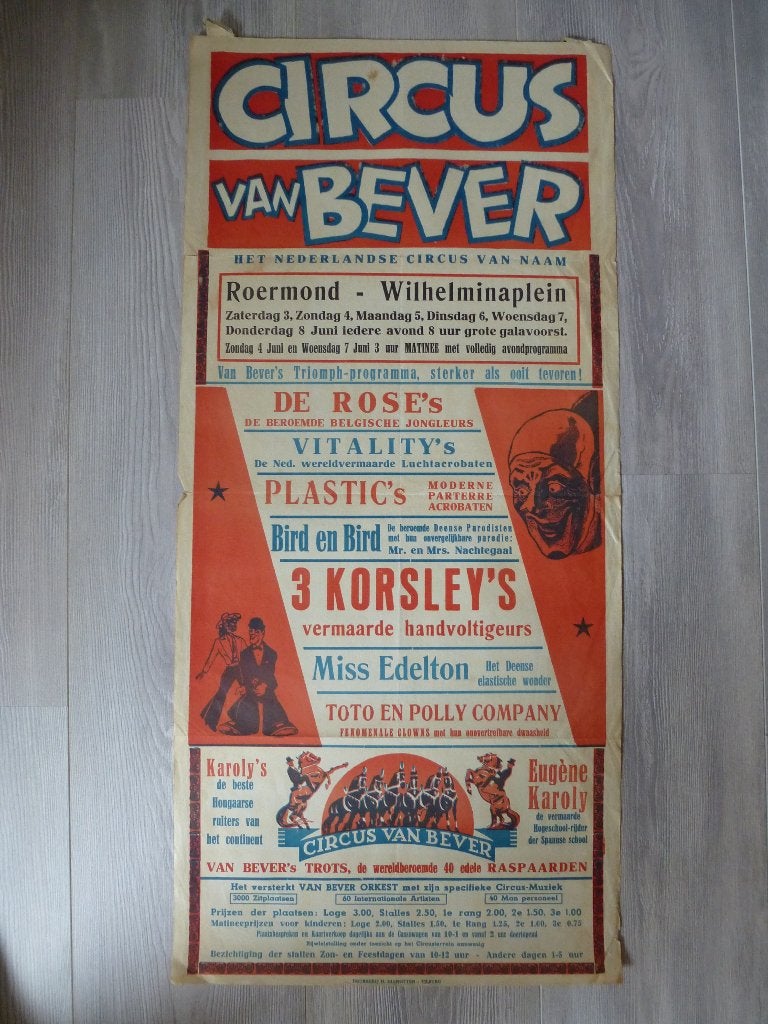 Gezocht: Circus van Bever - Affiches / Programmaboekjes etc., Ophalen of Verzenden, Gebruikt