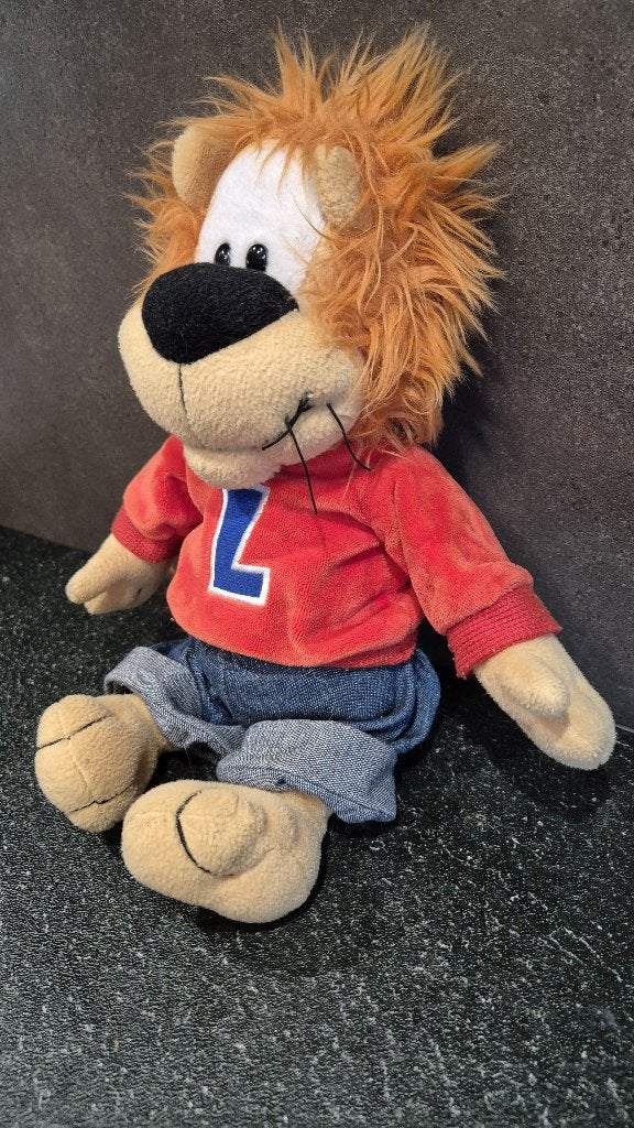 Loeki de Leeuw knuffel Basis Rood, 32cm. 5A13, Tweedehands verkoop, Tweedehands verkoop, Gebruikt, Overige typen