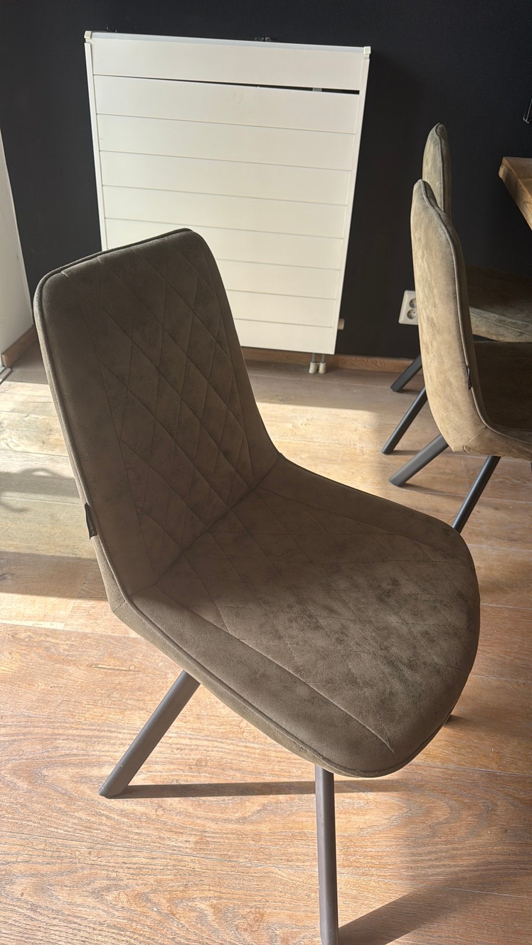 5 prachtige groene gemêleerde eetkamer stoelen, Huis en Inrichting, Stoelen, Ophalen, Zo goed als nieuw, Overige kleuren