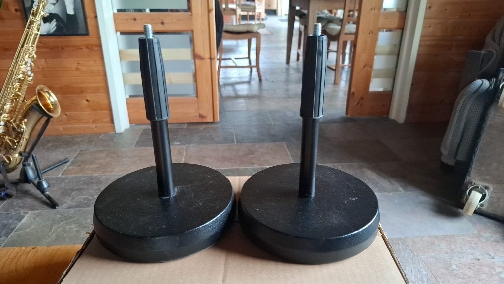 4x König & Meyer (K&M) microfoon tafelstatief, Ophalen, Zo goed als nieuw, Audio