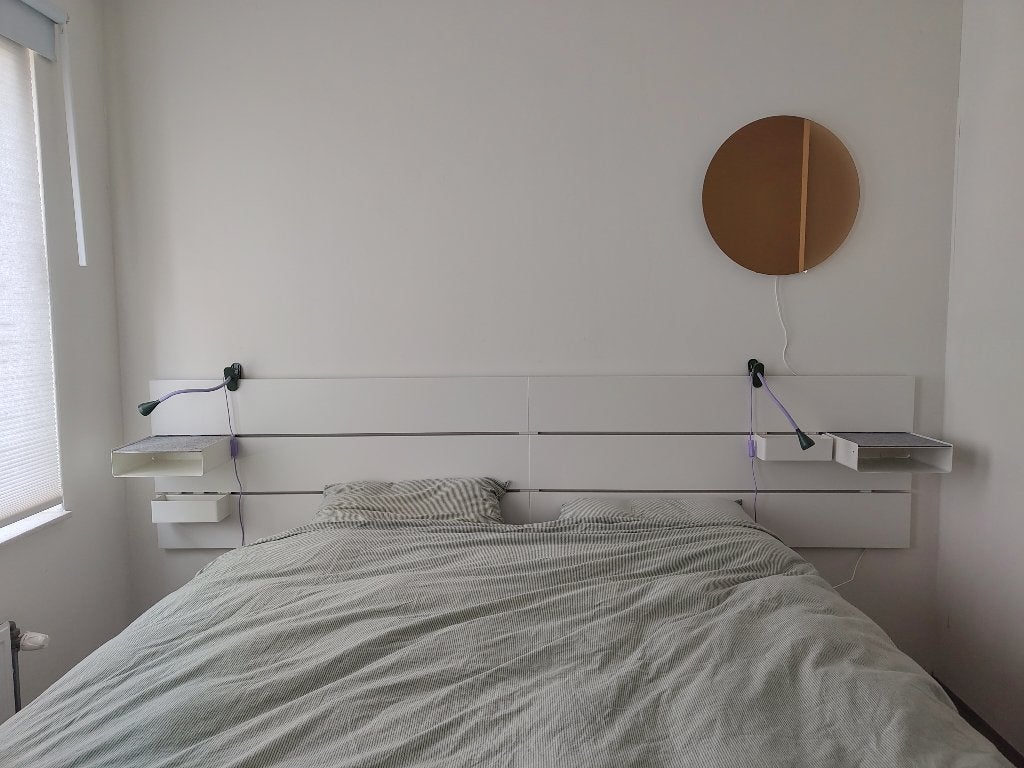 hoofdbord bed Ikea Nordli, Ophalen, Gebruikt, Wit, Tweepersoons