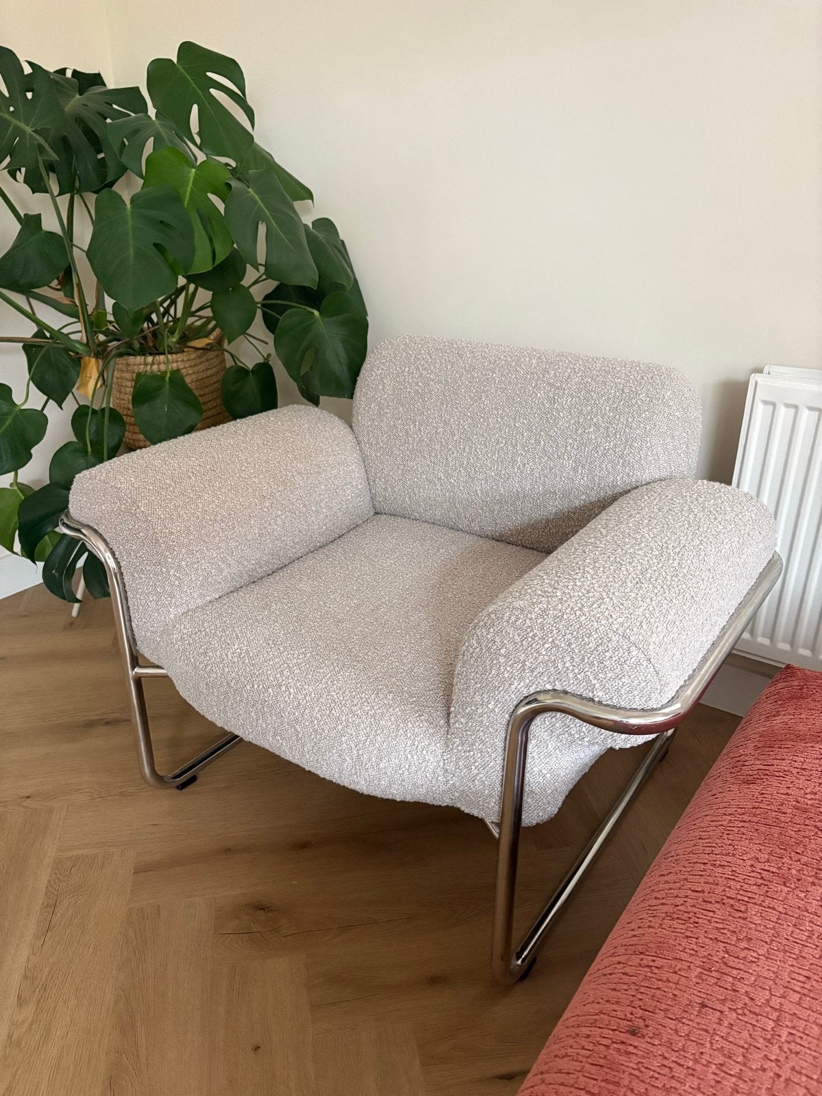 Fauteuil nieuw, Overige kleuren, Ophalen of Verzenden, Zo goed als nieuw, Metaal