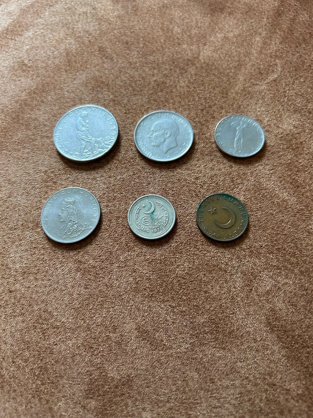 Set van 6 Turkse munten uit verschillende jaren, Ophalen of Verzenden, Midden-Oosten, Setje