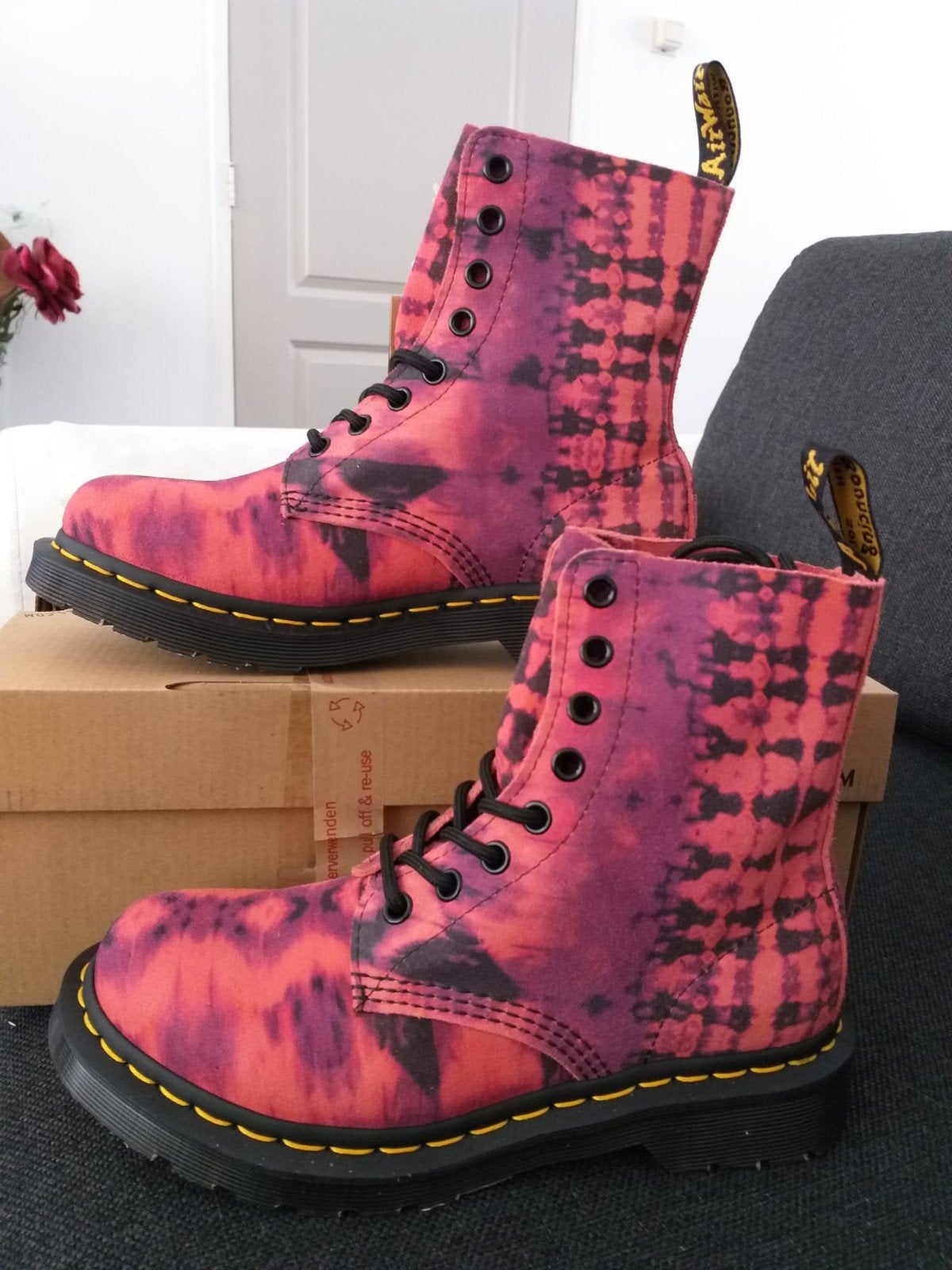 Dr. Martens 1460 Pascal Tie-Dye Laarzen - Maat 37, Lage of Enkellaarzen, Nieuw, Ophalen of Verzenden, Dr. Martens