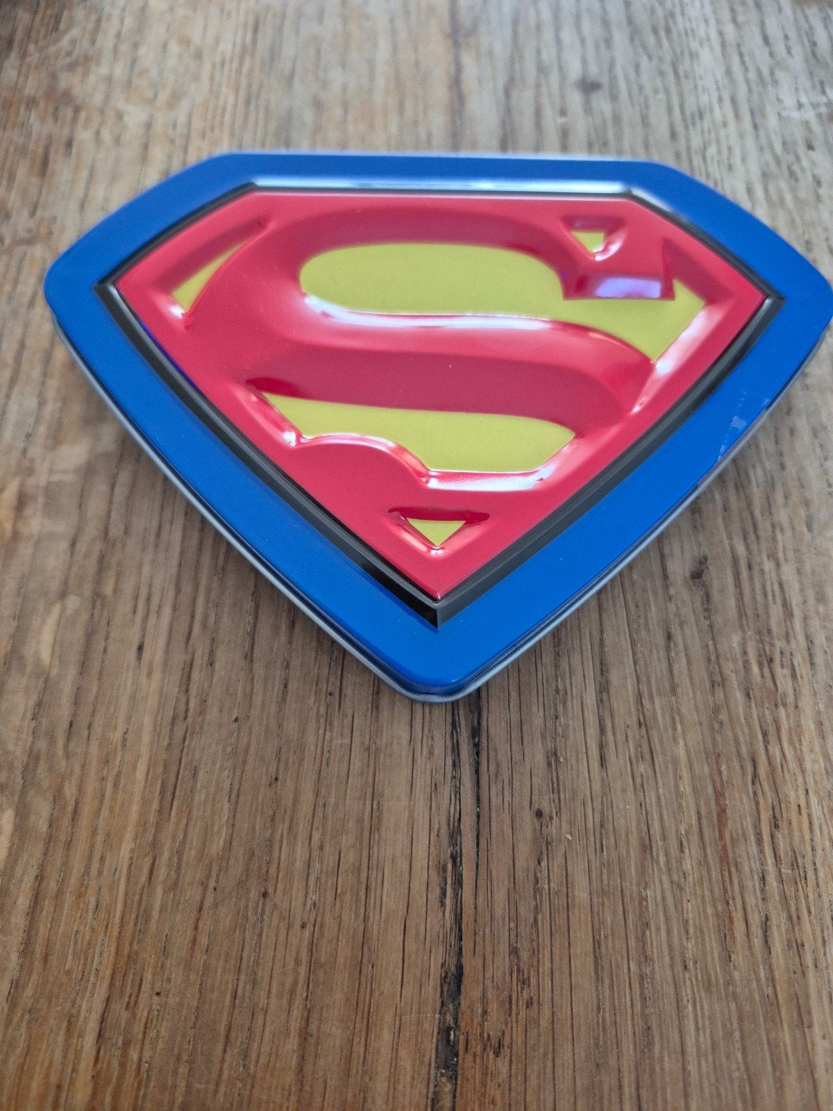 1x lego blikje superman met minifigure nieuw, Overige thema's, Lego, Nieuw, Ophalen of Verzenden