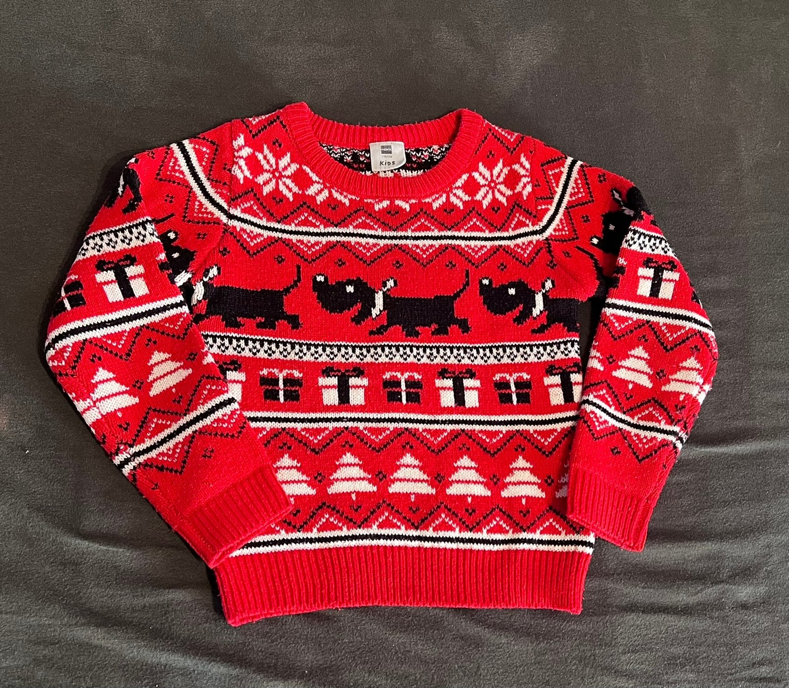 Takkie trui Kerst - maat 110/116, Kinderen en Baby's, Ophalen of Verzenden, Zo goed als nieuw, Jongen of Meisje, Trui of Vest