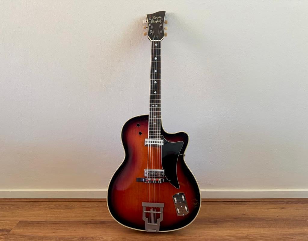 Originele Hoyer Playboy vintage archtop gitaar, Ophalen, Gebruikt, Hollow body, Overige merken