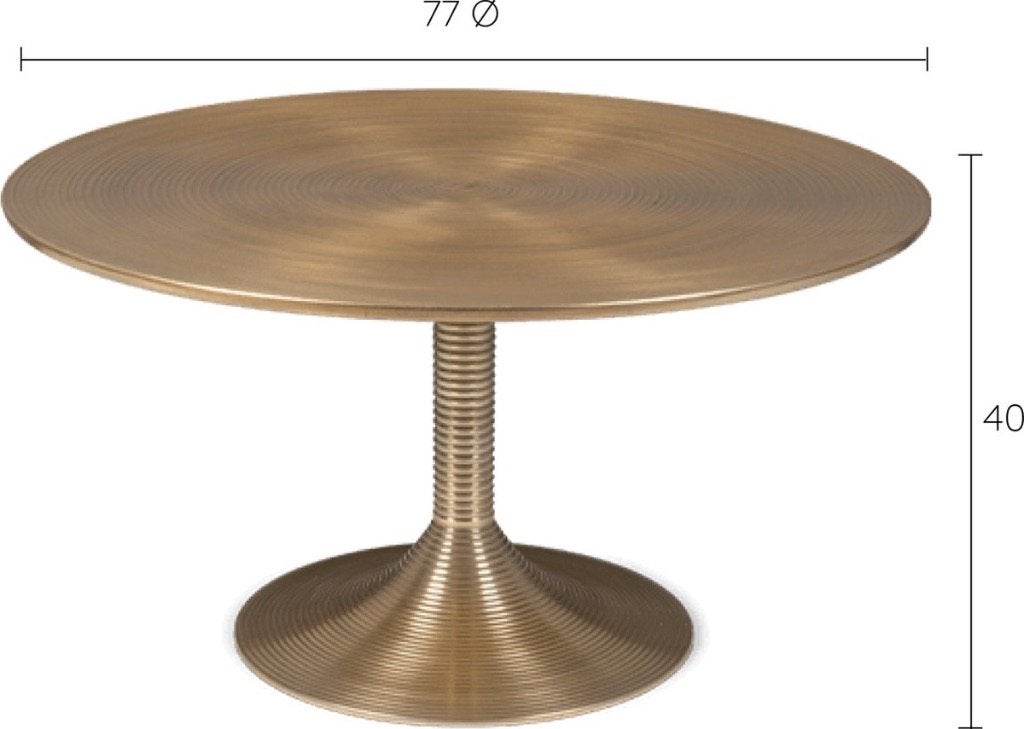 Hypnotising Ronde Salontafel en Kapstok van Bold Monkey, Ophalen, Overige materialen, 50 tot 100 cm, Modern, goudkleurig, glanzend, warm