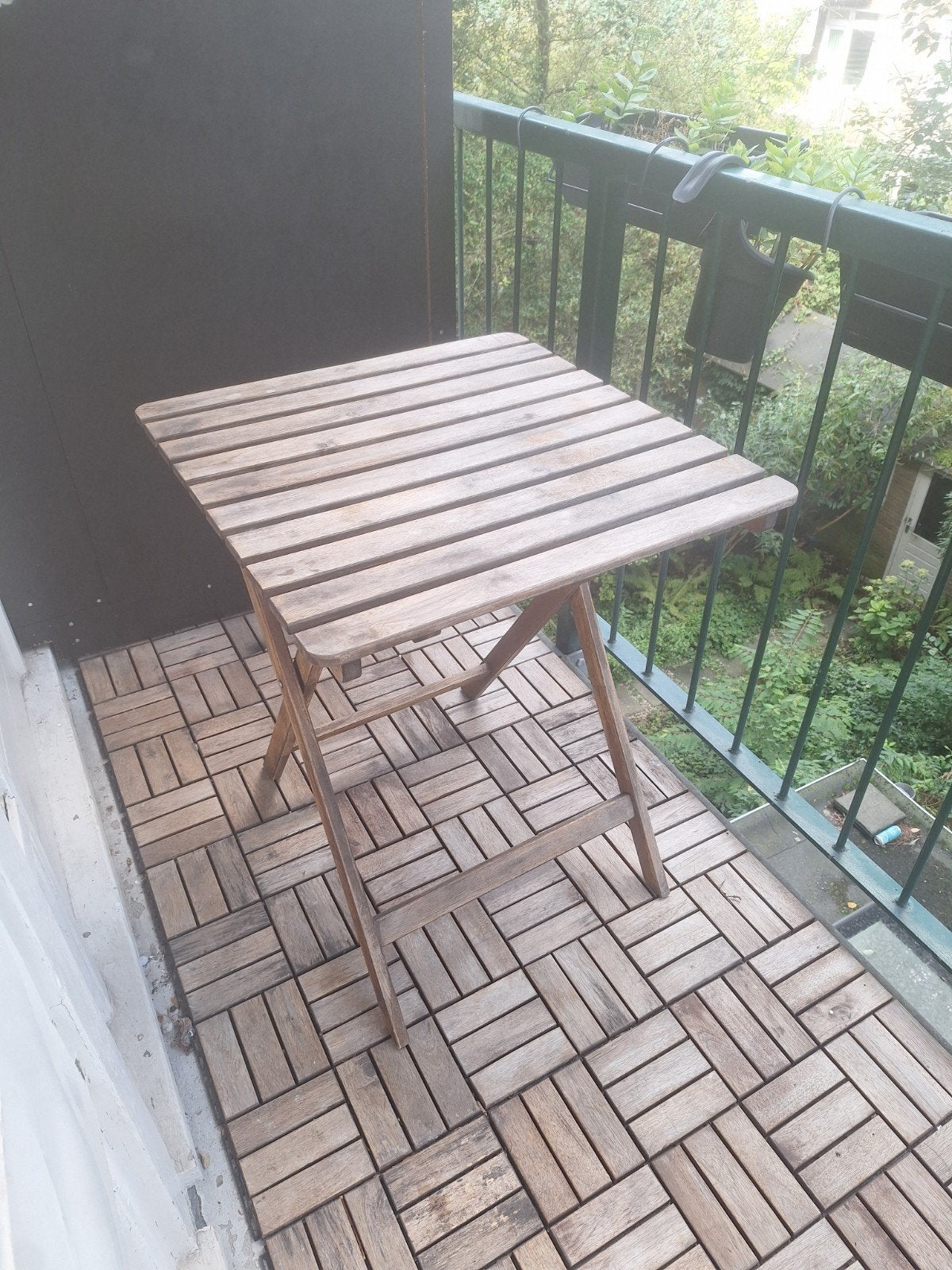 IKEA Askholmen inklapbare balkontafel, Ophalen, Gebruikt, Vierkant, Hout