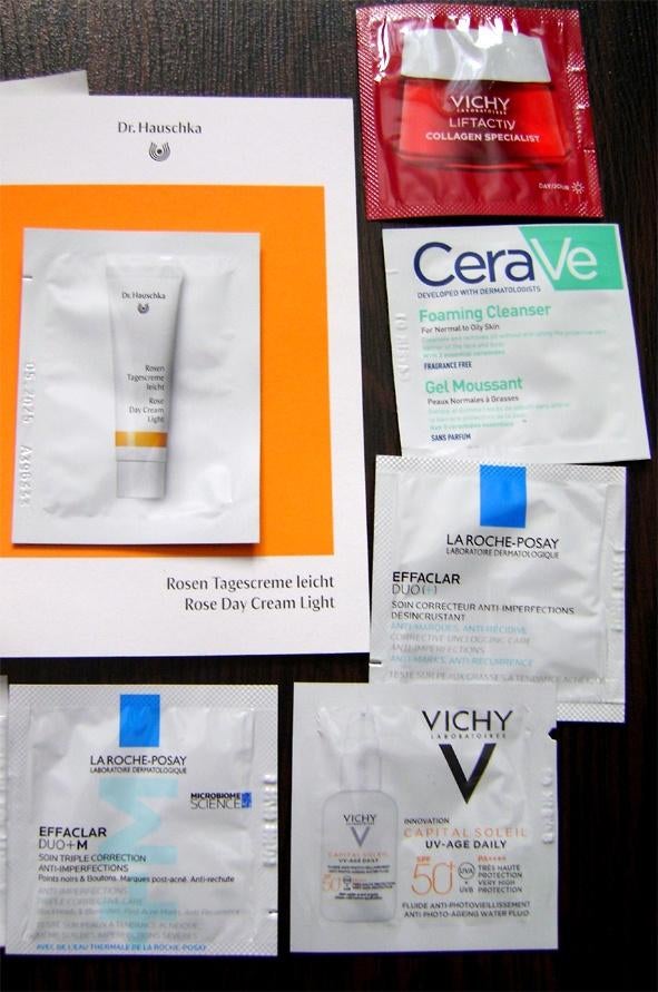 samples vichy la roche posay cerave weleda dercos hauschka, Verzenden, Nieuw, Gehele gezicht, Verzorging