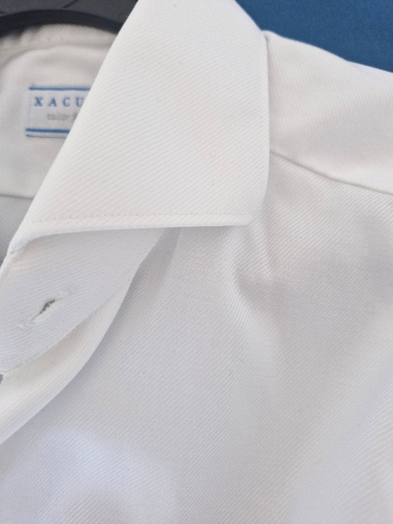 Xacus travel shirt herenoverhemd wit maat 40, Xacus, Wit, Zo goed als nieuw, Halswijdte 39/40 (M)