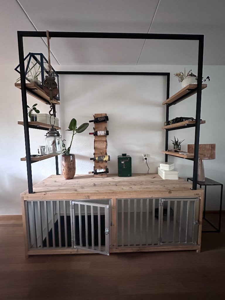 Honden bench / kast, Dieren en Toebehoren, Hondenbenches, Ophalen, Gebruikt
