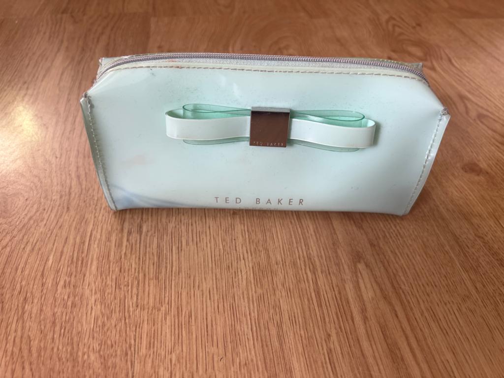 Ted Baker Make-up Tasje - Mintgroen met Strik, Ophalen of Verzenden, Gebruikt, Groen, Dame