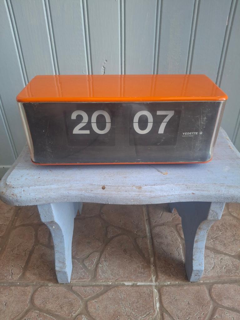Vintage Vedette Flip klok, Antiek en Kunst, Ophalen of Verzenden