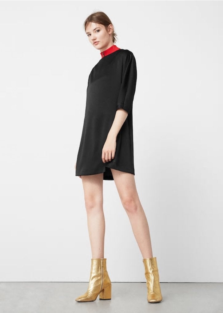 Zwart satijnen jurk. Sexy en elegant! maat M, Maat 38/40 (M), Mango, Verzenden, Zwart