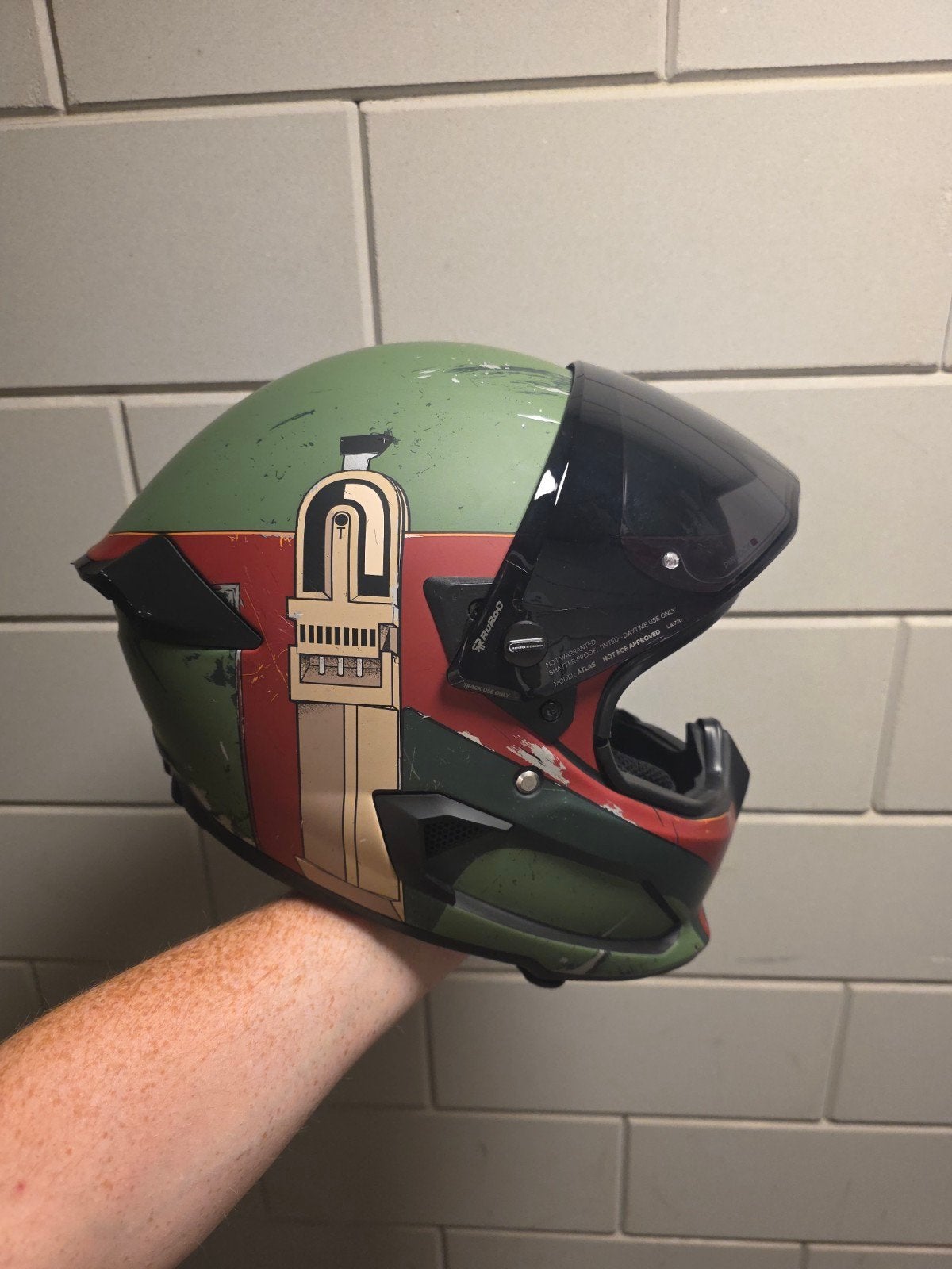 Ruroc Atlas 4.0 Carbon Star Wars Boba Fett Motorhelm, Motoren, Overige merken, Heren, Ophalen of Verzenden, Integraalhelm