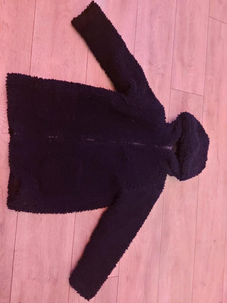 Een mooie blauwe teddy jas 134/140, Kinderen en Baby's, Kinderkleding | Maat 134, Ophalen, Meisje, Zo goed als nieuw, Onbekend