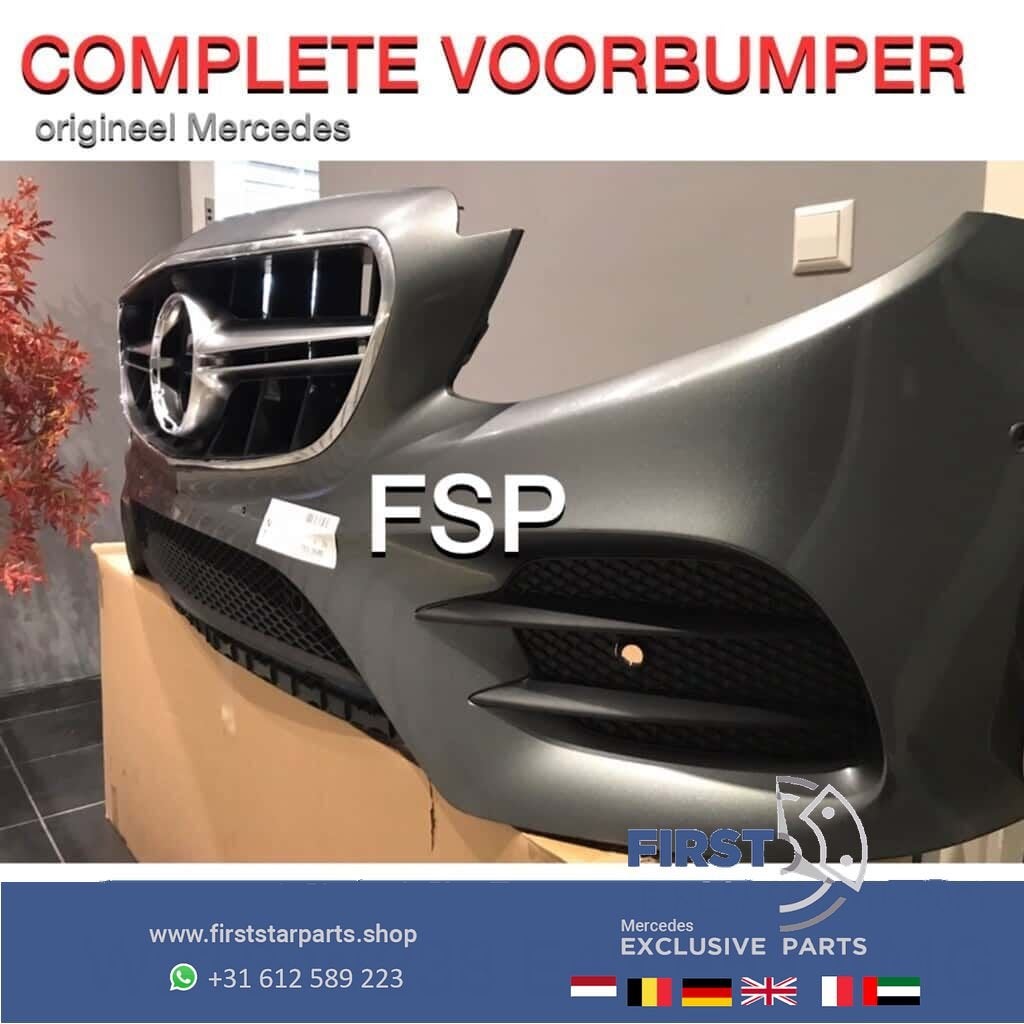 W213 W238 E43 E53 AMG VOORBUMPER GRIJS + GT GRIL Mercedes E, Gebruikt, -, Voor, Ophalen of Verzenden