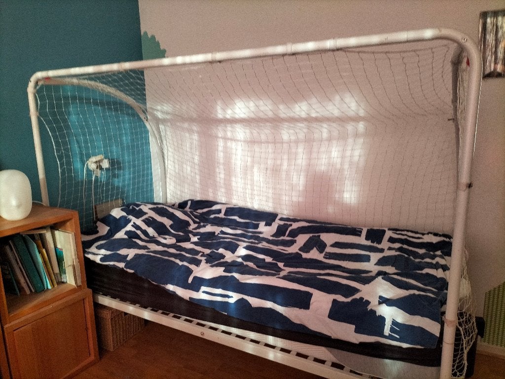 Jongens bed voetbal goal, Ophalen, 85 tot 100 cm, Gebruikt, Minder dan 140 cm