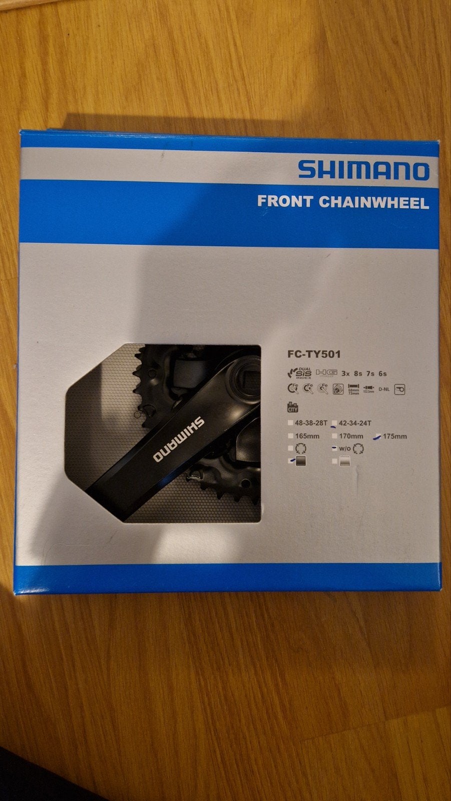 Shimano FC-TY501 Crankstel - Nieuw in doos, Crankstel of Pedalen, Gravelbike, Nieuw, Ophalen of Verzenden