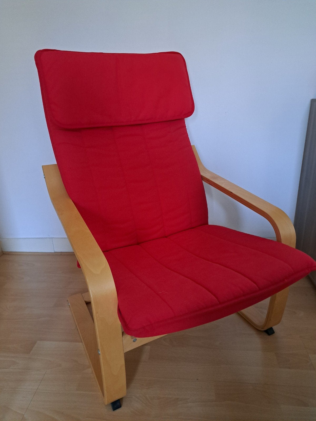 Comfortabele fauteuil met houten frame - Poäng (IKEA), Ophalen, 75 tot 100 cm, 50 tot 75 cm